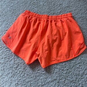 Lululemon Hotty Hot Shorts 10 tall bright orange